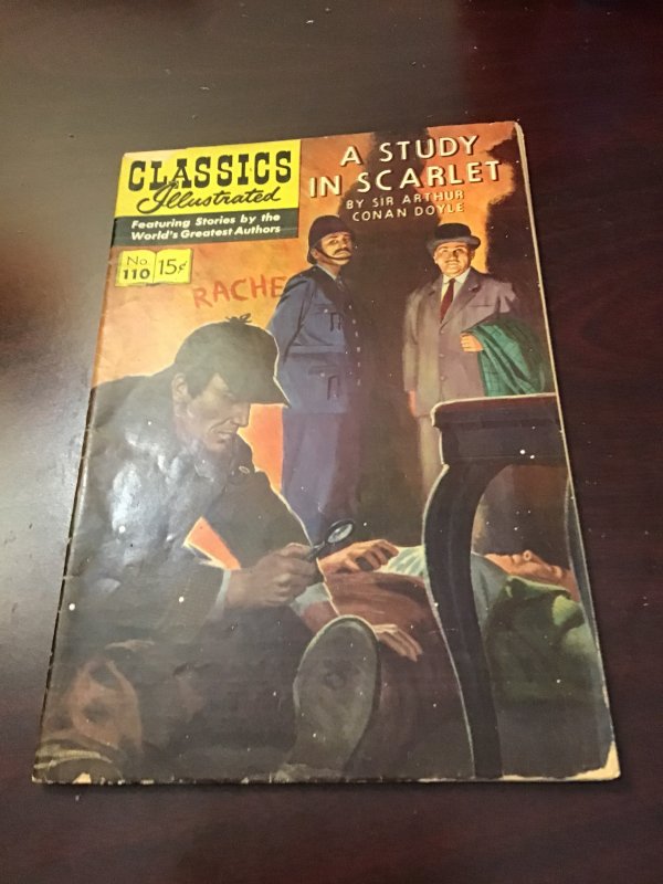 Classics Illustrated #110 (1953), raw comic book in VG condition — front cover