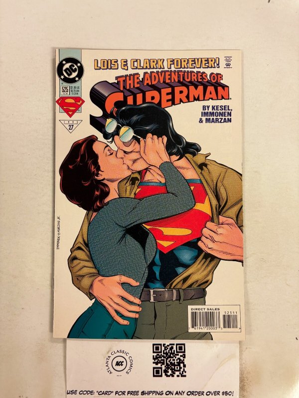 The Adventures of Superman #525 (DC Comics), raw comic book in NM condition — front cover