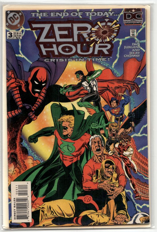 Zero Hour: Crisis in Time #3 (DC Comics, 1994), raw, ungraded comic book — front cover