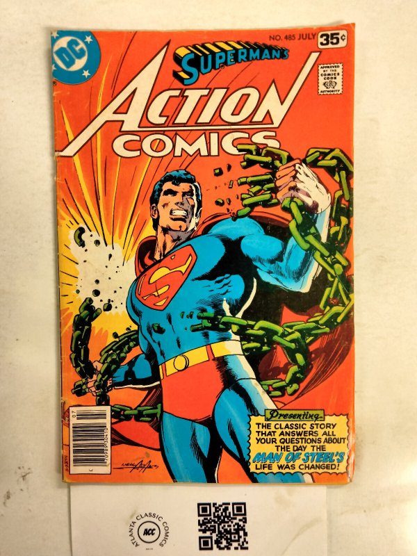 Action Comics #485 (DC Comics), raw comic book in FN condition — front cover