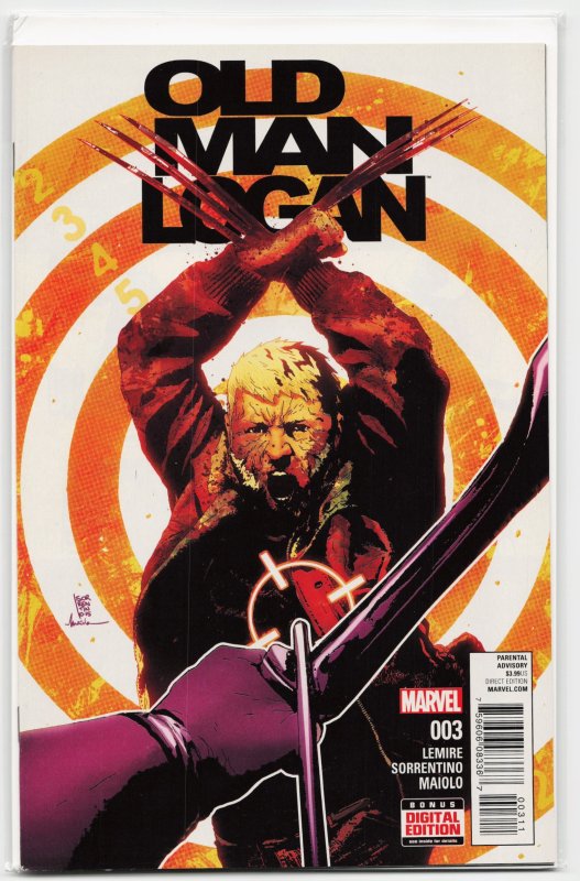 Old Man Logan #3 (Marvel Comics, 2016), raw, ungraded comic book — front cover