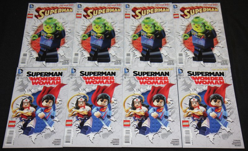 Modern DC Lego Variant Covers 14pc Mid-High Grade Comic Lot Vf-Nm Superman JLA (DC Comics), raw comic book in NM condition — front cover