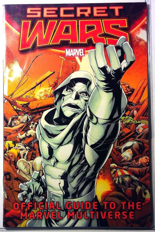 Secret Wars Official Guide to Marvel Multiverse #1 (Marvel Comics, 2015), raw, ungraded comic book — front cover