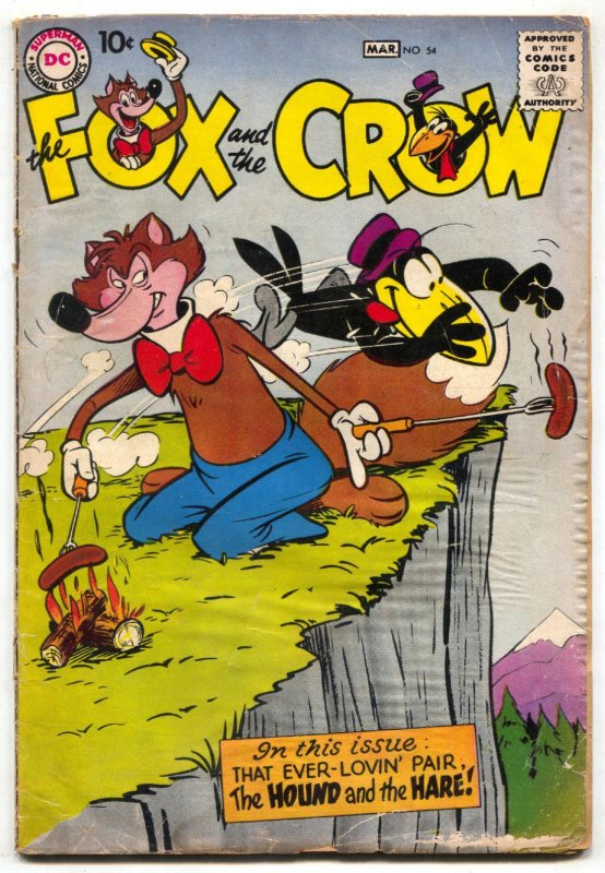 Fox and the Crow #54 (DC Comics, 1959), raw comic book in FR condition — front cover