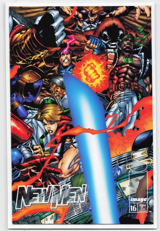 NewMen #16 (1995), raw, ungraded comic book — front cover