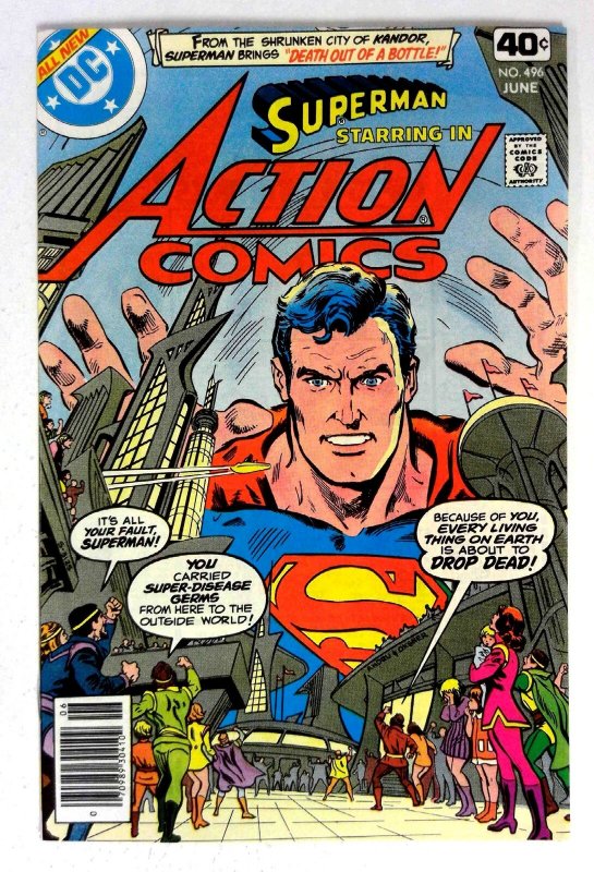 Action #496 (DC Comics, 1979), raw comic book in NM- condition — front cover
