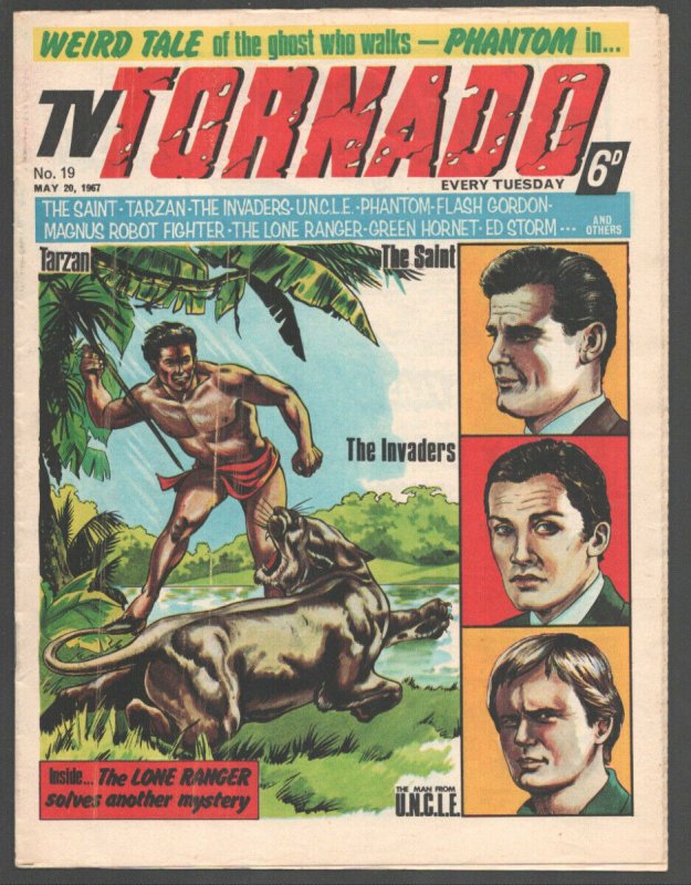 TV Tornado #19 (1967), raw, ungraded comic book — front cover
