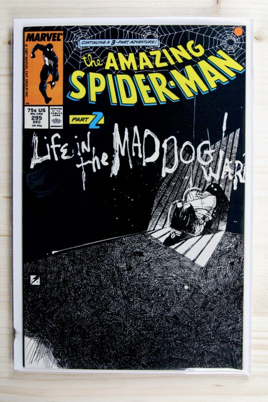 The Amazing Spider-Man #295 (Marvel Comics, 1987), raw comic book in VF 8.0 condition — front cover
