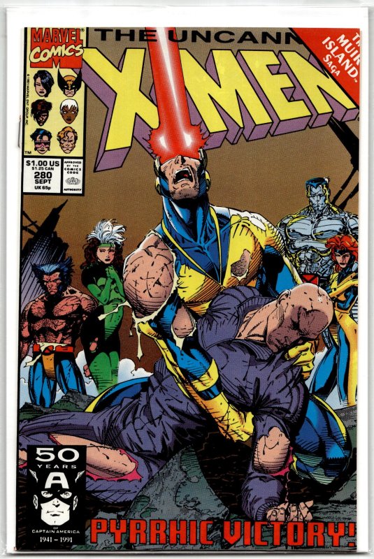 The Uncanny X-Men #280 (Marvel Comics, 1991), raw, ungraded comic book — front cover