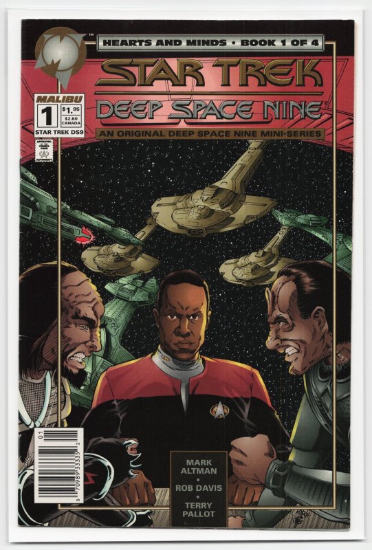 Star Trek: Deep Space Nine -- Hearts and Minds #1 (Malibu Comics, 1994), raw, ungraded comic book — front cover