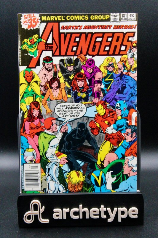 The Avengers #181 (Marvel Comics, 1979), raw comic book in VF/NM condition — front cover