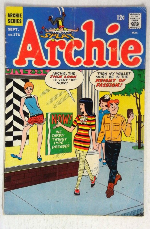 Archie #176 (Archie Comics, 1967), raw comic book in VG condition — front cover