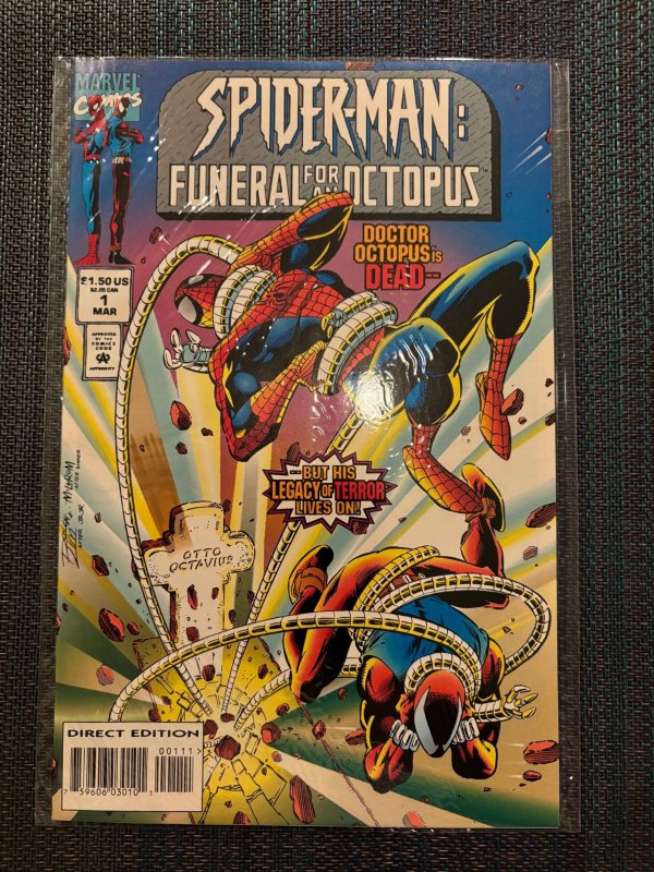 Spider-Man: Funeral for an Octopus #1 (1995), raw, ungraded comic book — front cover