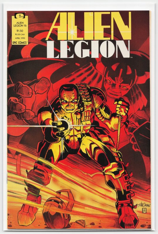 Alien Legion #16 (Marvel Comics, 1990), raw, ungraded comic book — front cover