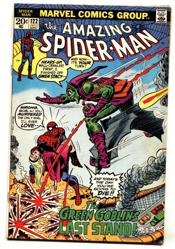 Amazing Spider-Man #122 (Marvel Comics, 1973), raw, ungraded comic book — front cover