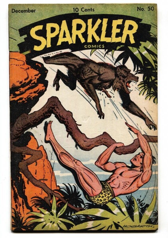 Sparkler #50 (1945), raw comic book in VF condition — front cover
