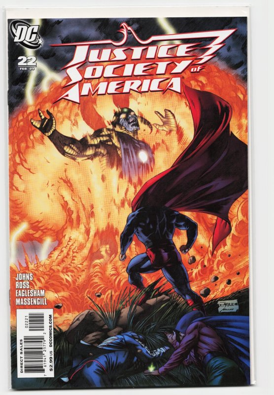 Justice Society of America #22 (DC Comics, 2009), raw, ungraded comic book — front cover