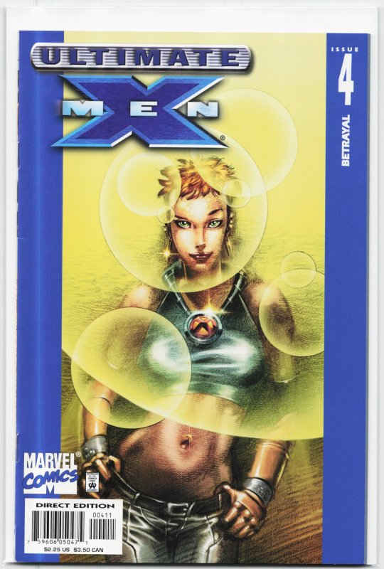 Ultimate X-Men #4 (Marvel Comics, 2001), raw, ungraded comic book — front cover