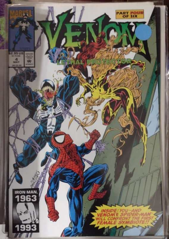 Venom Lethal Protector #4 (Marvel Comics, 1993), raw, ungraded comic book — front cover