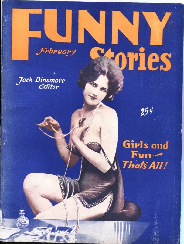 Funny Stories-1931 Feb-Rare Bedsheet Format Pulp-Spicy Interior Art-Humor, raw, ungraded comic book — front cover