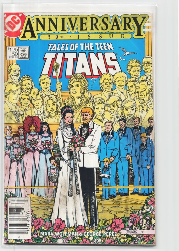Tales of the Teen Titans #50 (DC Comics, 1985), raw, ungraded comic book — front cover