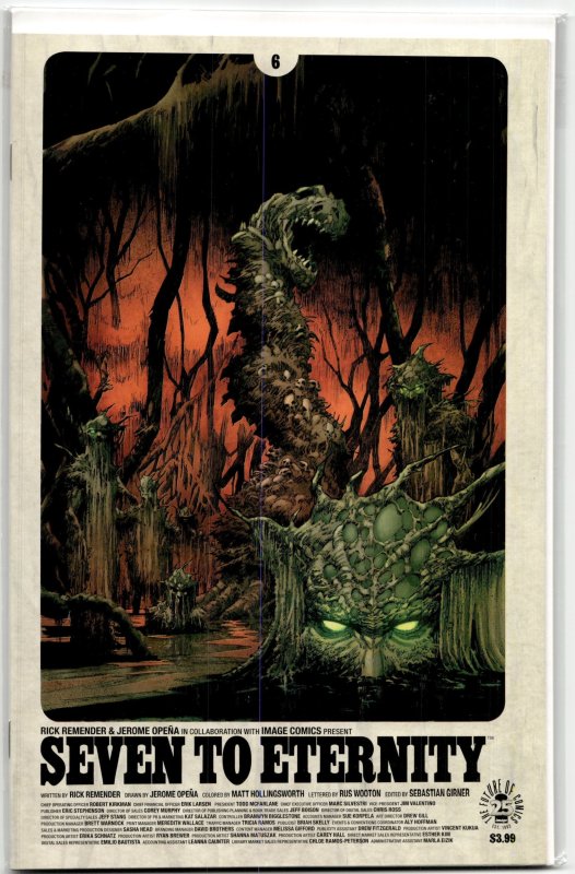 Seven to Eternity #6 (Image Comics, 2017), raw, ungraded comic book — front cover