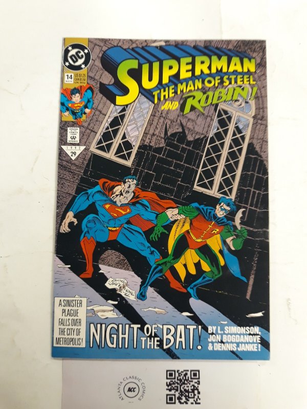 Superman the Man of Steel #14 (DC Comics), raw comic book in NM condition — front cover