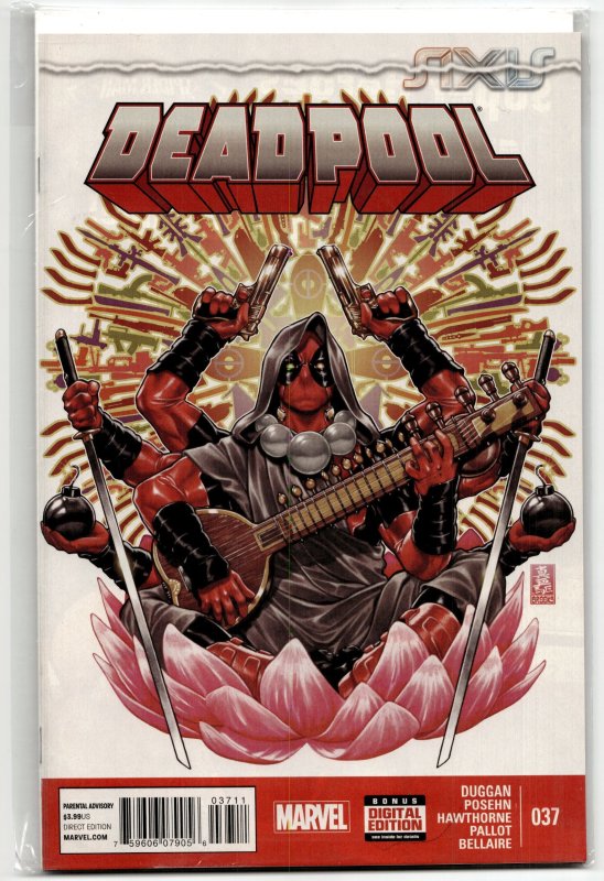 Deadpool #37 (Marvel Comics, 2015), raw, ungraded comic book — front cover