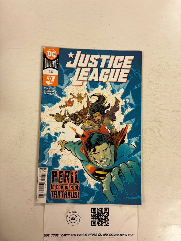 Justice League #44 (DC Comics), raw comic book in NM condition — front cover