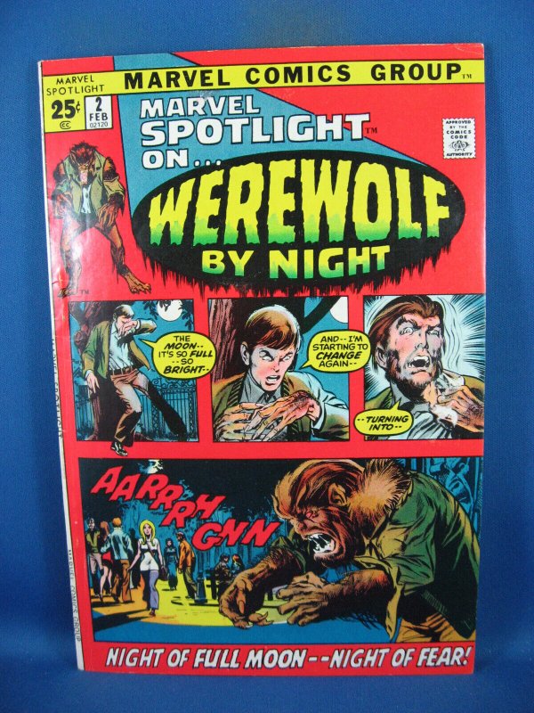 Marvel Spotlight #2 (Marvel Comics, 1972), raw comic book in VF condition — front cover