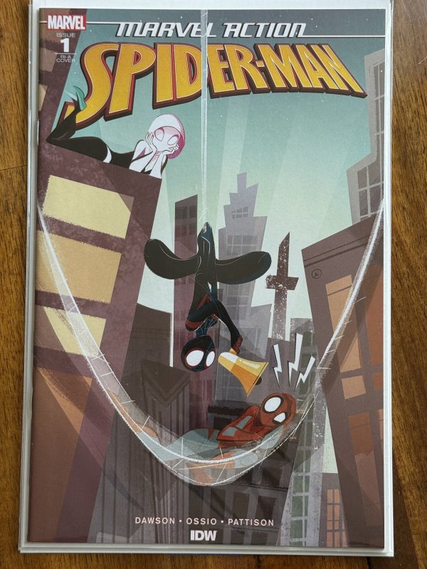 Marvel Action: Spider-Man #1 (Marvel Comics, 2018), raw comic book in NM+ 9.6 condition — front cover