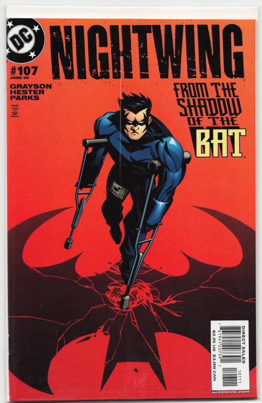 Nightwing #107 (DC Comics, 2005), raw, ungraded comic book — front cover
