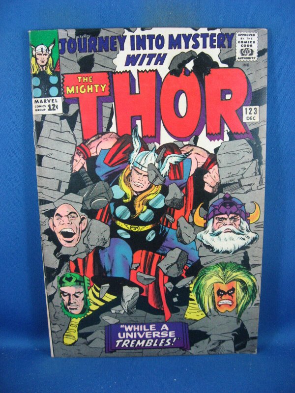 Journey into Mystery #123 (Marvel Comics, 1965), raw comic book in VF- condition — front cover
