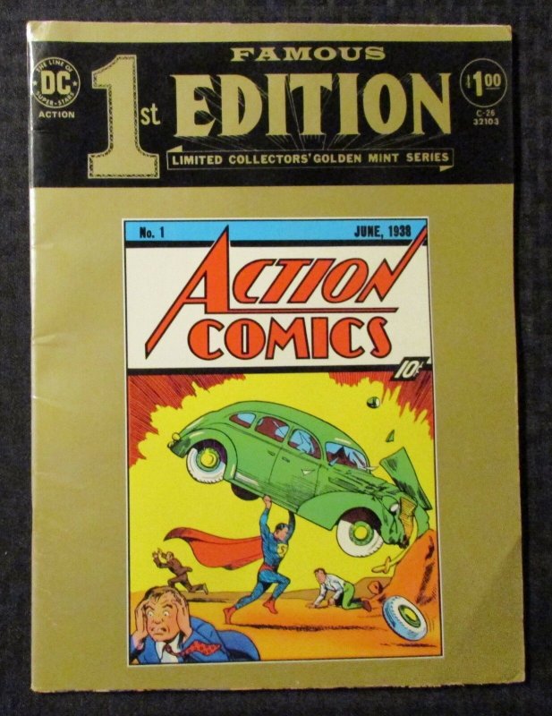 1974 DC Treasury C-26 Famous 1st Edition Vg/fn Action Comics #1 (1974), raw comic book in VG/FN 5.0 condition — front cover