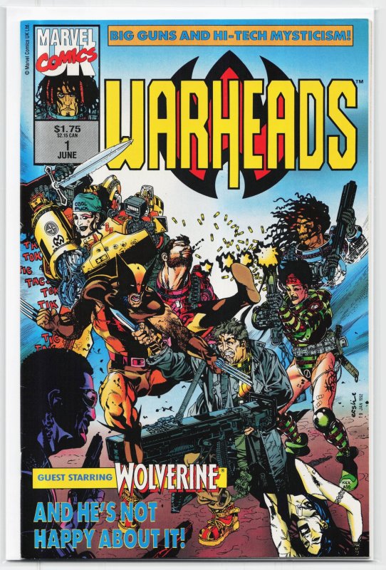 Warheads #1 (1992), raw, ungraded comic book — front cover