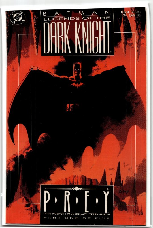 Legends of the Dark Knight #11 (DC Comics, 1990), raw, ungraded comic book — front cover