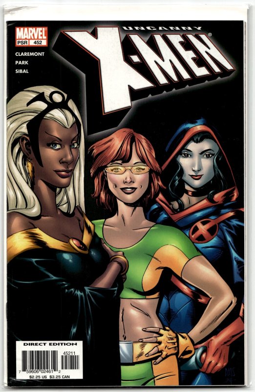 The Uncanny X-Men #452 (Marvel Comics, 2005), raw, ungraded comic book — front cover