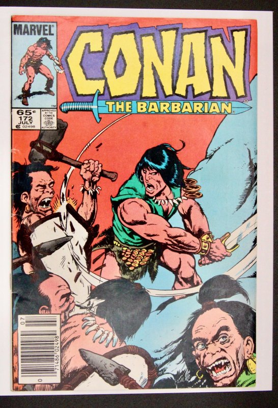 Conan the Barbarian #172 (Marvel Comics, 1985), raw comic book in VG/FN condition — front cover