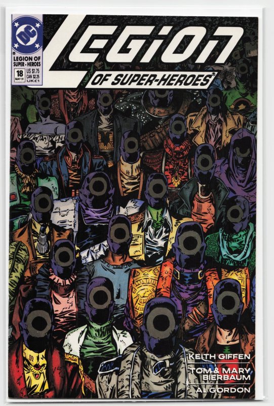 Legion of Super-Heroes #18 (DC Comics, 1991), raw, ungraded comic book — front cover