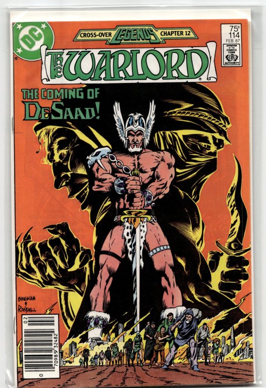 Warlord #114 (DC Comics, 1987), raw, ungraded comic book — front cover
