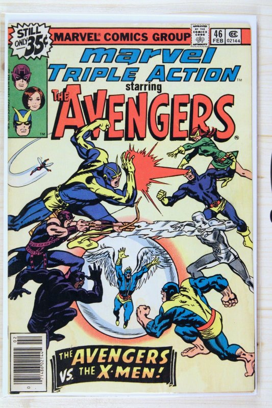Marvel Triple Action #46 (Marvel Comics, 1979), raw comic book in FN+ 6.5 condition — front cover