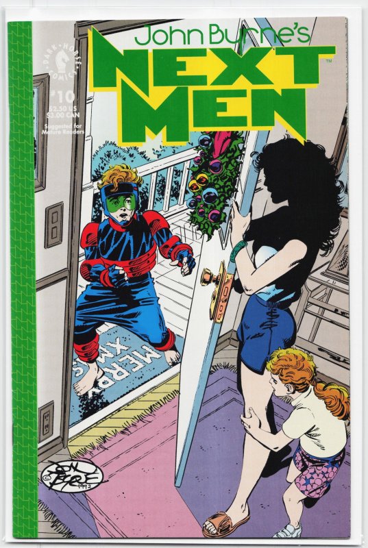 John Byrne's Next Men #10 (Dark Horse Comics, 1992), raw, ungraded comic book — front cover