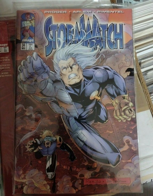 Stormwatch #34 (Image Comics, 1996), raw, ungraded comic book — front cover