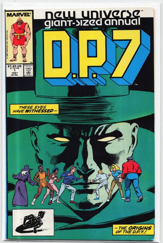 D.P.7 Annual (1987) D.P. 7 (1987), raw, ungraded comic book — front cover