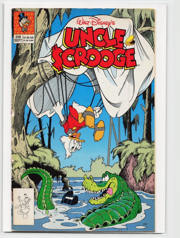 Uncle Scrooge #258 (1991), raw, ungraded comic book — front cover