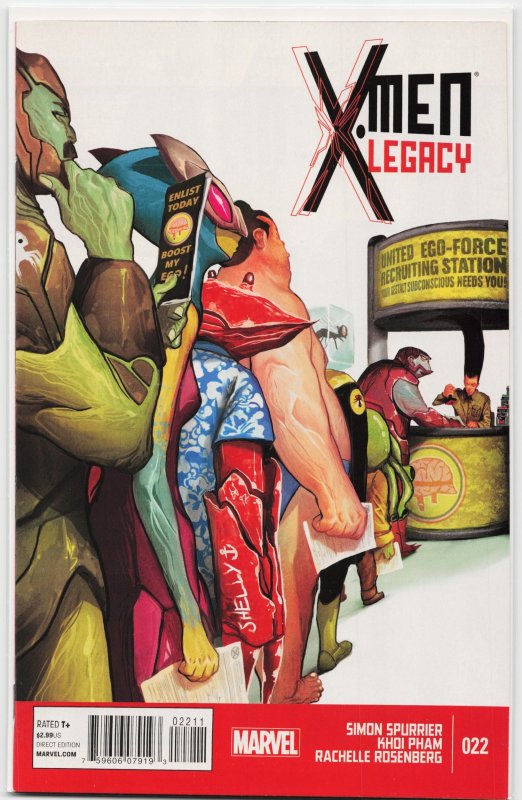 X-Men Legacy #22 (Marvel Comics, 2014), raw, ungraded comic book — front cover