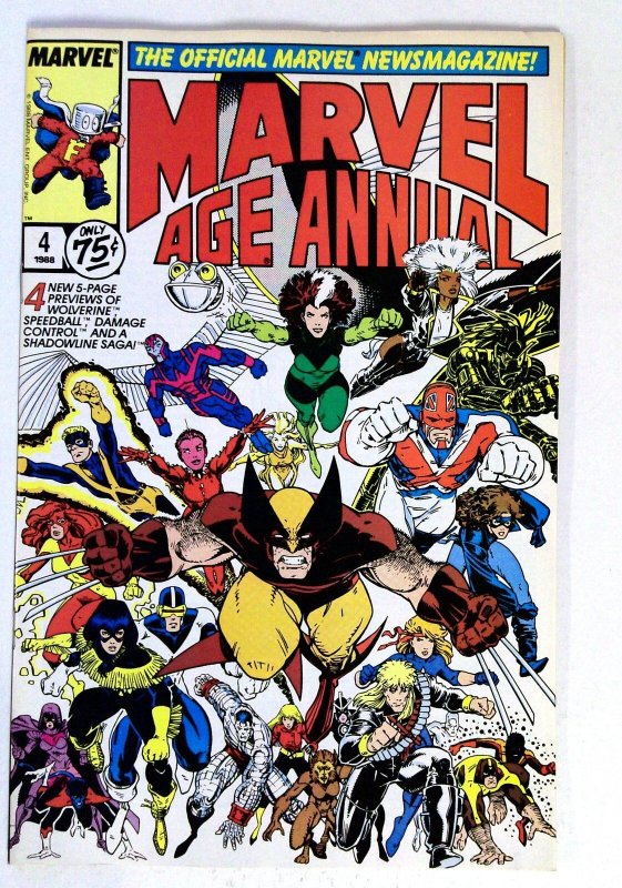 Marvel Age Annual #4 (Marvel Comics, 1989), raw comic book in NM- condition — front cover