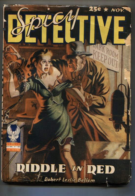 Spicy Detective Stories 11/1942-Rare Pulp MAG-Penultimate Issue, raw, ungraded comic book — front cover