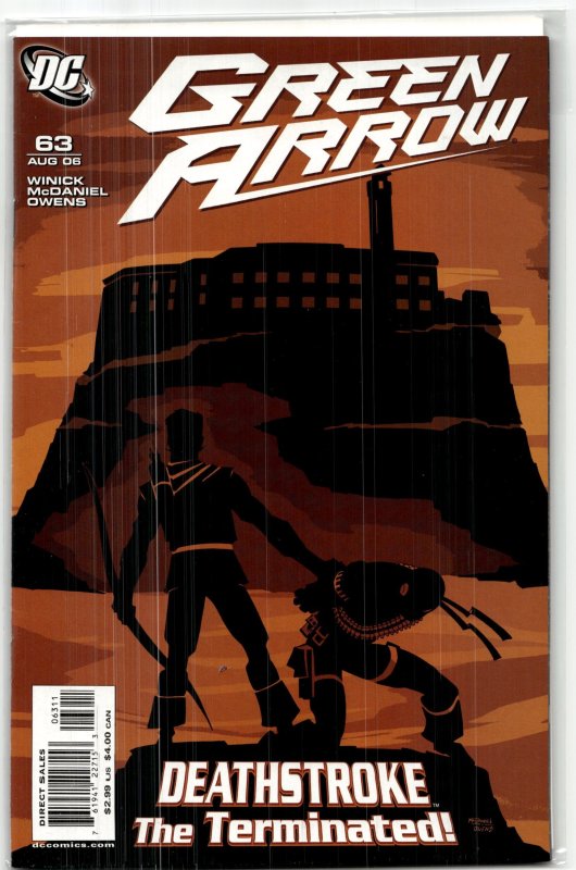 Green Arrow #63 (DC Comics, 2006), raw, ungraded comic book — front cover