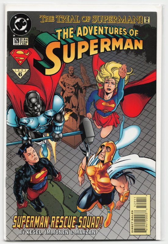 Adventures of Superman #529 (DC Comics, 1995), raw, ungraded comic book — front cover
